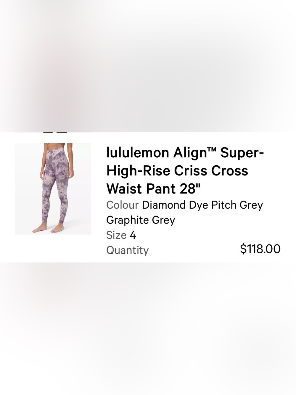 Lululemon Align Diamond Dye Criss-cross Super High-Rise Leggings 28” - Picture 7 of 7